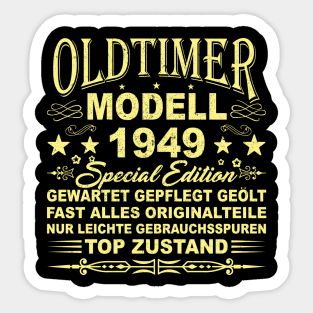 OLDTIMER MODELL BAUJAHR 1949 Sticker